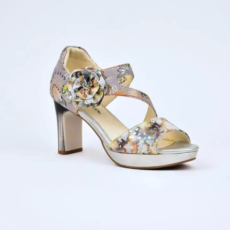 LAURA VITA HICAO 0523 Juhlakengät Gris Nahka - Platform korkokengät - SL16028D-5A-GRIS - 1