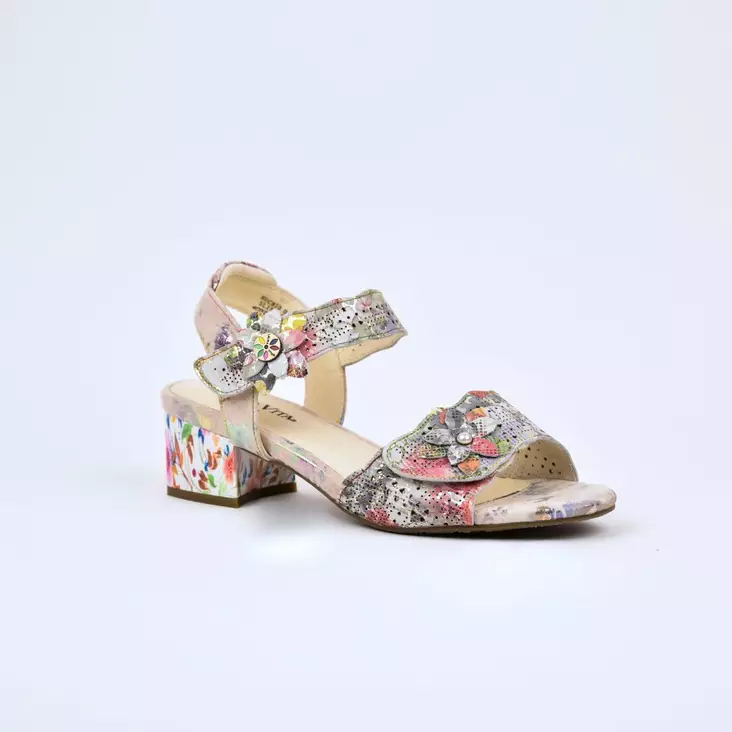 LAURA VITA Hucbio 05 Sandaalit Gris Nahka - Naisten juhlasandaalit - SL151237-5D-GRIS - 1