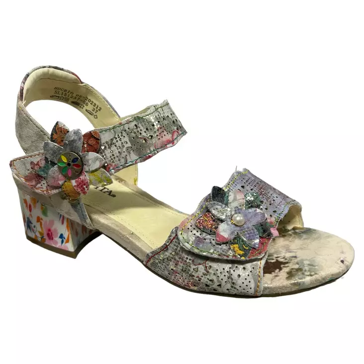 LAURA VITA Hucbio 05 Sandaalit Gris Nahka - Naisten juhlasandaalit - SL151237-5D-GRIS - 1