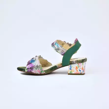 LAURA VITA HUCBIO 05 Sandaalit Vert Nahka - Naisten juhlasandaalit - SL151237-5C-VERT - 2