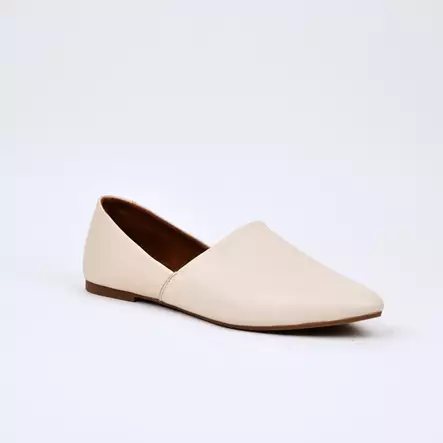 MAGO Balleriina Luononvalkoinen Nahka - Naisten nauhattomat kävelykengät - 066-1580-EGRET - 1