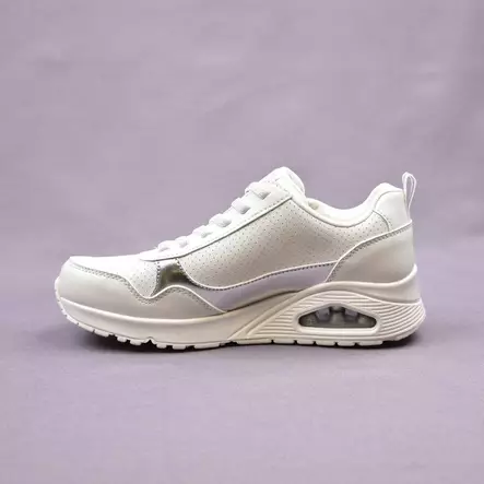 SKECHERS Uno-Metallic Sliders Valkoinen - Naisten tennarit ja lenkkarit - 177873-WHT - 2
