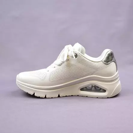 SKECHERS Uno Icon-Idolized-Air Valkoinen Nahka - Naisten tennarit ja lenkkarit - 177767-WHT - 2