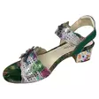 LAURA VITA HUCBIO 05 Sandaalit Vert Nahka - Naisten juhlasandaalit - SL151237-5C-VERT - 2