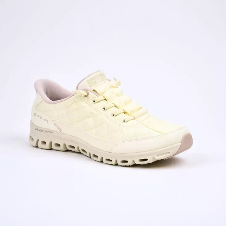 SKECHERS Slip-ins: Glide-Step-Cozy Fit At Ease-White - Naisten tennarit ja lenkkarit - 104556-OFWT - 1