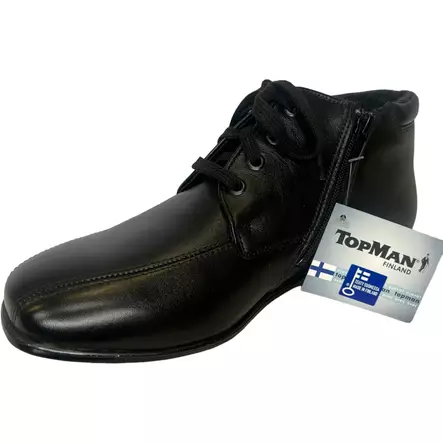 TOPMAN XXL Nauhalliset Nilkkurit Musta Nahka - Miesten nauhalliset kävelykengät - 20822-15HU - 2