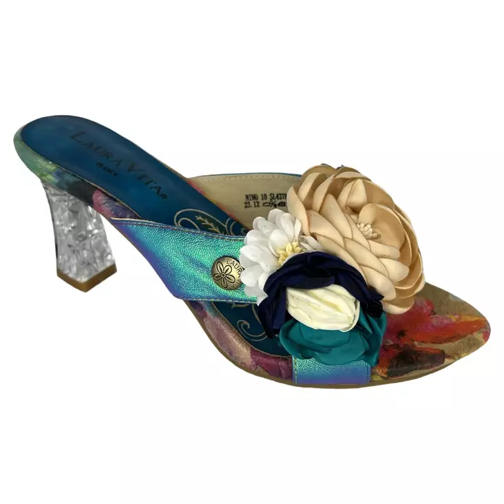 LAURA VITA Nino 10 Pistokkaat Bleu Tekstiili/Nahka - Naisten pistokkaat - SL4378-10-BLEU - 1