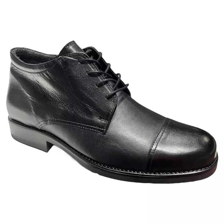 TOPMAN Nauhalliset Nilkkurit Musta Nahka - Miesten nauhalliset kävelykengät - 20032-15HU - 1