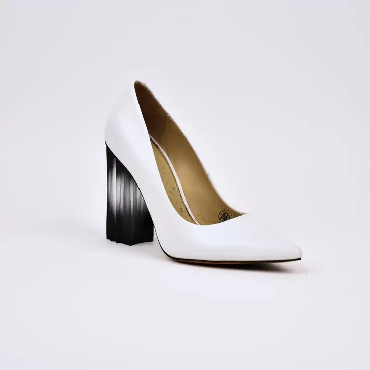 BRAVO Juhla-avokkaat Valkoinen Nahka - Naisten juhlakengät - 713244-V - 1