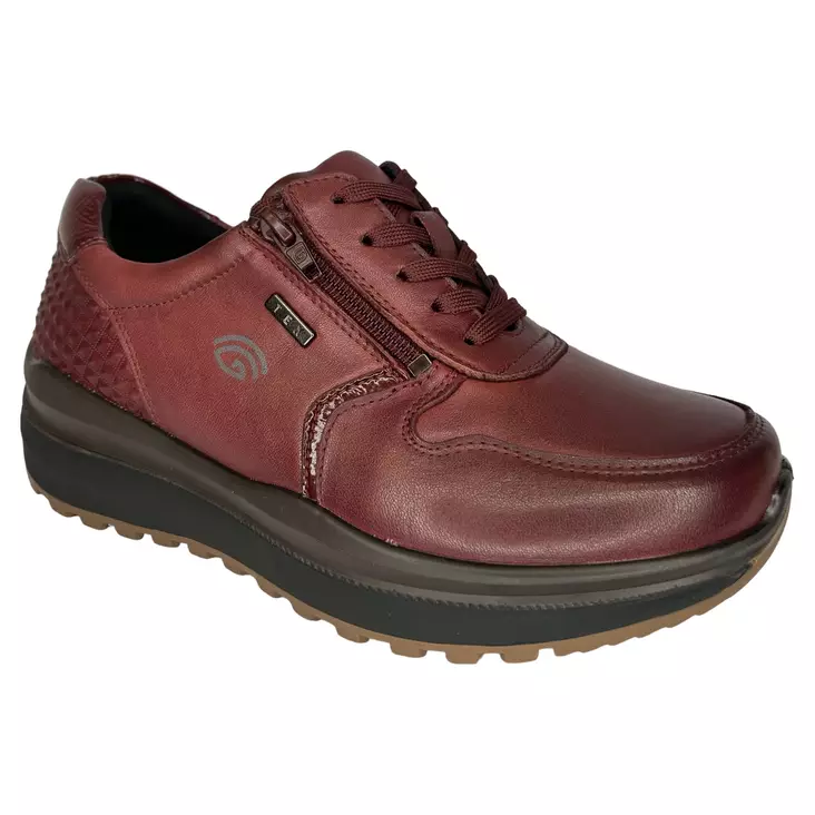 G-COMFORT Kävelykengät Burgundy Nahka - Naisten nauhalliset kävelykengät - R-9881-Burgundy - 1